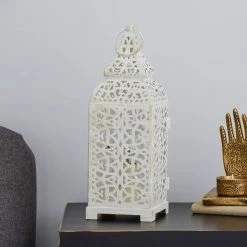 Dunelm Moroccan Lantern Cream Table Lamp -Hot Sale rugs Shop 1000038996 alt01