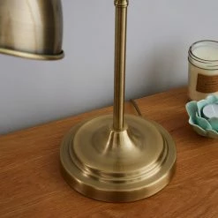 Dunelm Lever Arm Antique Brass Desk Lamp -Hot Sale rugs Shop 1000044886 alt02