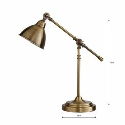Dunelm Lever Arm Antique Brass Desk Lamp -Hot Sale rugs Shop 1000044886 alt04