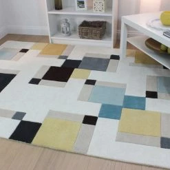 Flair Illusion Abstract Blocks Rug -Hot Sale rugs Shop 1000080275 alt01