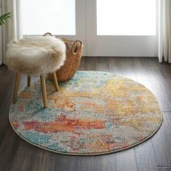 Nourison Celestial Sealife Round Rug -Hot Sale rugs Shop 1000116435 alt02