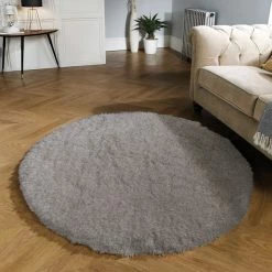 Dunelm Polar Shaggy Circle Rug -Hot Sale rugs Shop 1000117227 alt01