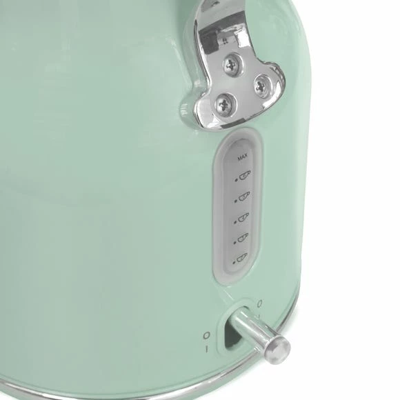 Dunelm Retro 1.7L 3KW Seafoam Jug Kettle 4 Dunelm Retro 1.7L 3KW Seafoam Jug Kettle - Image 2
