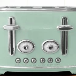 Dunelm Retro Seafoam 4 Slice Toaster -Hot Sale rugs Shop 1000119985 alt01