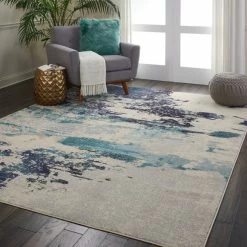 Nourison Teal Celestial Rug 10 Nourison Teal Celestial Rug -Hot Sale rugs Shop 1000143084 alt02