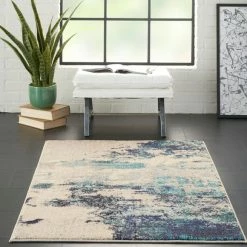 Nourison Teal Celestial Rug 11 Nourison Teal Celestial Rug -Hot Sale rugs Shop 1000143084 alt03