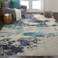 Nourison Teal Celestial Rug 13 Nourison Teal Celestial Rug -Hot Sale rugs Shop 1000143084 alt05