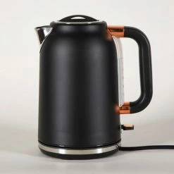 Dunelm 1.7L 3kW Matt Black & Copper Jug Kettle -Hot Sale rugs Shop 1000150235 alt01