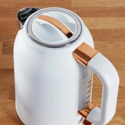 Dunelm 1.7L 3.kW Matt White & Copper Jug Kettle -Hot Sale rugs Shop 1000150236 alt03