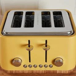 Dunelm Contemporary 4 Slice Ochre Yellow Toaster -Hot Sale rugs Shop 1000155921 alt02