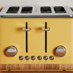 Dunelm Contemporary 4 Slice Ochre Yellow Toaster -Hot Sale rugs Shop 1000155921 alt03