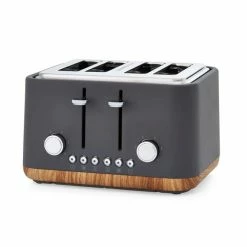 Dunelm Contemporary 4 Slice Matt Grey Toaster -Hot Sale rugs Shop 1000155923 alt02
