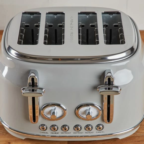 Dunelm Retro 4 Slice Grey Toaster 5 Dunelm Retro 4 Slice Grey Toaster - Image 3