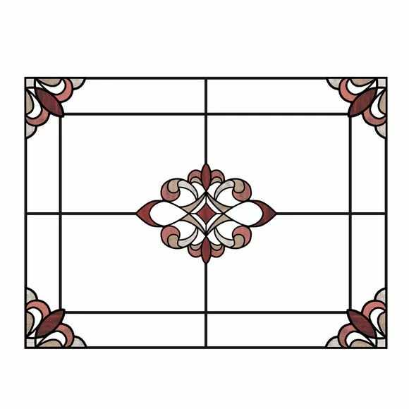 InHome Red Westwood Static Stained Glass Decal 5 InHome Red Westwood Static Stained Glass Decal - Image 3