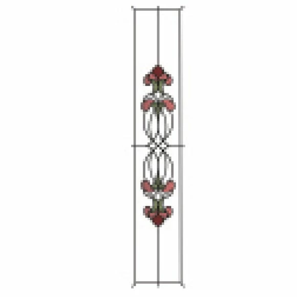 InHome Red Hanover Static Stained Glass Decal 4 InHome Red Hanover Static Stained Glass Decal - Image 2