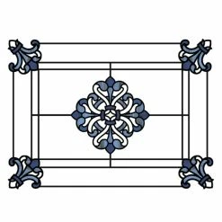 InHome Blue Medici Static Stained Glass Decal -Hot Sale rugs Shop 1000161885 alt02