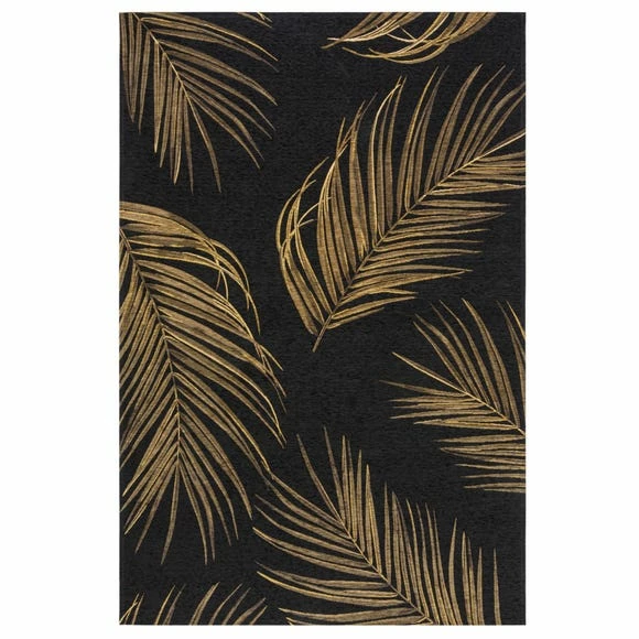 Dunelm Gold Palm Leaf Rug 8 Dunelm Gold Palm Leaf Rug - Image 6