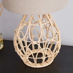 Dunelm Decorative Cane Table Lamp -Hot Sale rugs Shop 1000182787 alt03