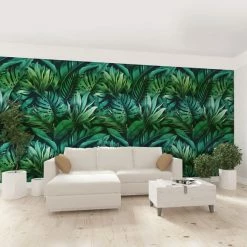 Dunelm Tropical Leaves Green Mural -Hot Sale rugs Shop 1000185486 alt01