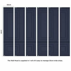 Dunelm Wood Panel Navy Mural -Hot Sale rugs Shop 1000185491 alt03
