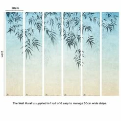 Dunelm Ombre Leaf Mural -Hot Sale rugs Shop 1000185492 alt03