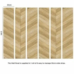 Dunelm Chevron Wood Mural -Hot Sale rugs Shop 1000185498 alt03
