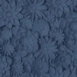 Dunelm Dimensions Floral Navy Wallpaper -Hot Sale rugs Shop 1000185607 alt03