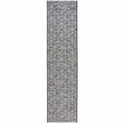 Dunelm Napoli Black Indoor Outdoor Runner -Hot Sale rugs Shop 1000186935 alt01
