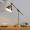 Dunelm Lever Arm Antique Brass Desk Lamp