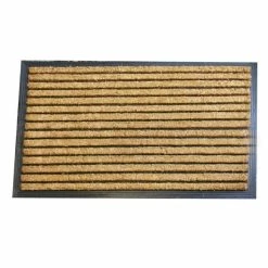 Dunelm Jumbo Stripe Rubber And Coir Doormat