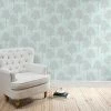 Dunelm Spriggy Trees Duck Egg Wallpaper -Hot Sale rugs Shop 30231319