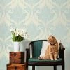 Crown Wallpaper Zahra Duck Egg Wallpaper -Hot Sale rugs Shop 30611102