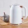 Dunelm 1.7L 3.kW Matt White & Copper Jug Kettle 1 Dunelm 1.7L 3.kW Matt White & Copper Jug Kettle -Hot Sale rugs Shop 30622706
