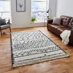 Black And White Boho 5402 Rug