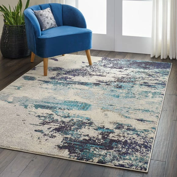 Nourison Teal Celestial Rug 3 Nourison Teal Celestial Rug