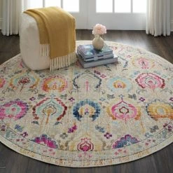 Nourison Vintage Kashan 4 Round Rug