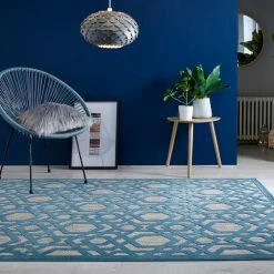 Dunelm Oro Geometric Indoor Outdoor Rug