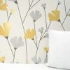 Crown Wallpaper Scandi Floral Mustard Wallpaper