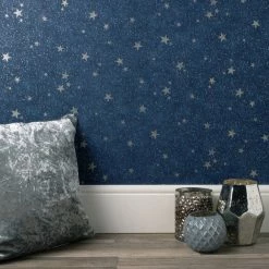 Crown Wallpaper Starlight Navy Wallpaper