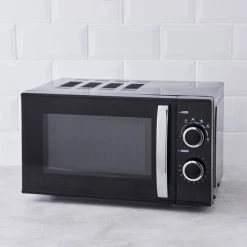 Dunelm Black 20L 700W Manual Microwave