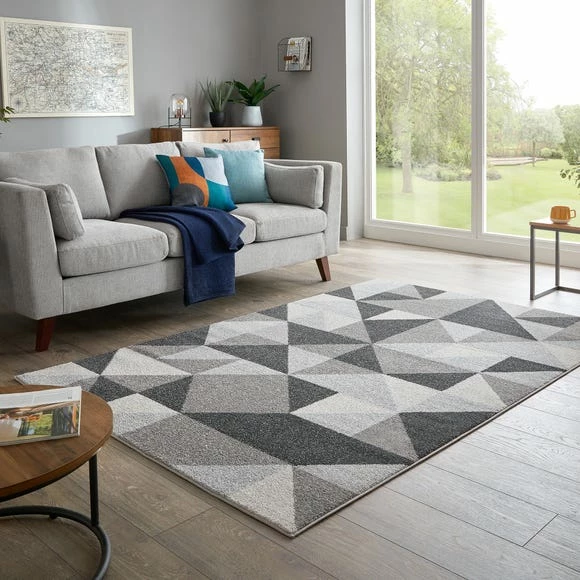 Dunelm Geo Squares Rug 3 Dunelm Geo Squares Rug