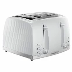 Russell Hobbs Honeycomb 4 Slice Toaster White