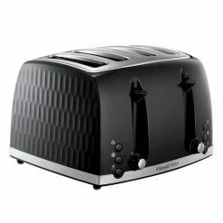 Russell Hobbs Honeycomb 4 Slice Toaster Black