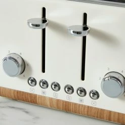 Dunelm Contemporary Cream 4 Slice Toaster -Hot Sale rugs Shop 30724263 alt01