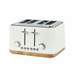 Dunelm Contemporary Cream 4 Slice Toaster -Hot Sale rugs Shop 30724263 alt02