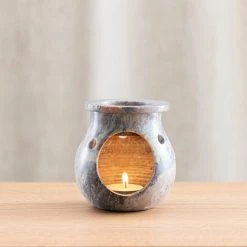 The Edited Life Agra Stone Grey Oil Burner