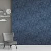 Dunelm Dimensions Floral Navy Wallpaper -Hot Sale rugs Shop 30736612