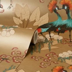 Dunelm Mariba Ochre Wallpaper -Hot Sale rugs Shop 30737201 alt03