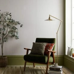 Dunelm Ticking Natural Striped Wallpaper