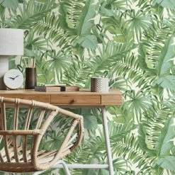 Fine Décor Wallpaper Tropical Maui Green Wallpaper -Hot Sale rugs Shop 30747095 alt03